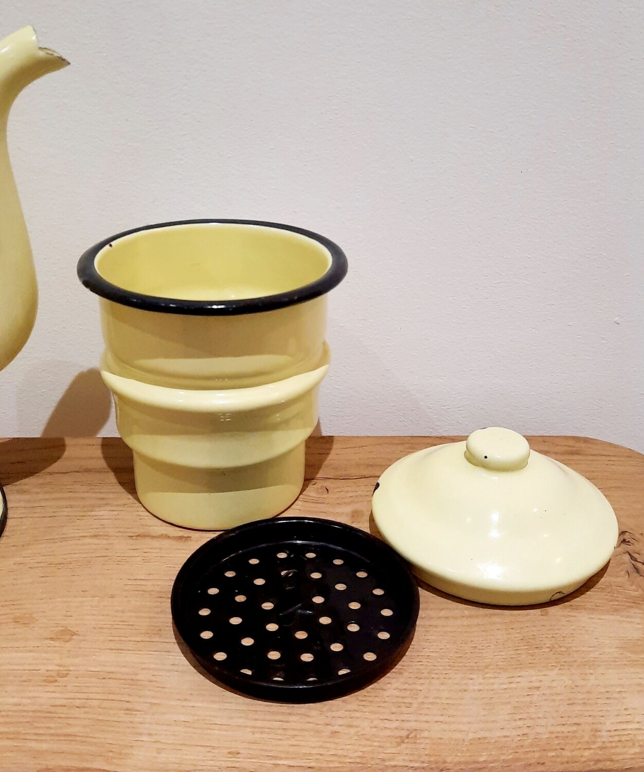 Théière cafetière métal émaillée
