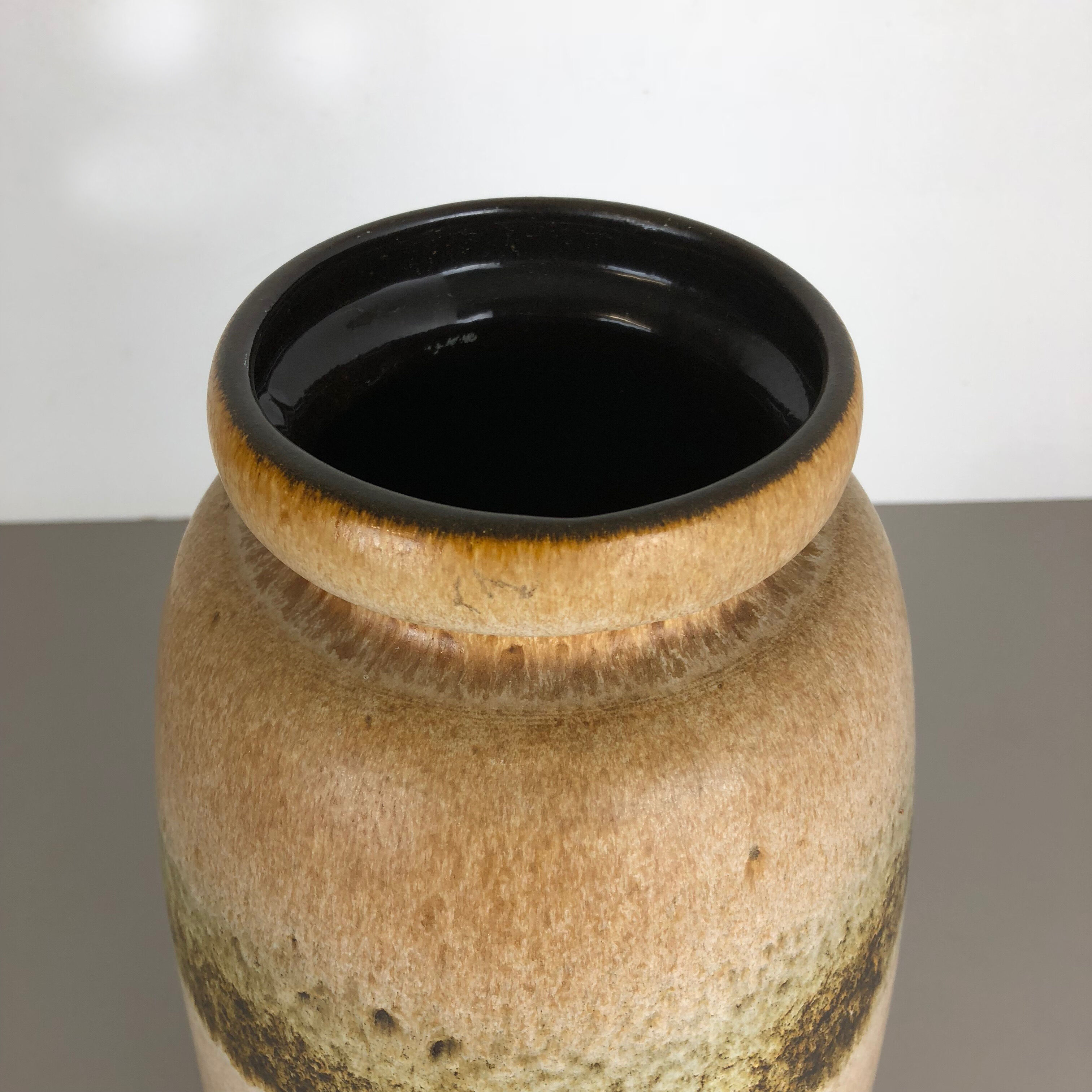 Large Pottery Fat Lava Multi-Color 284-47 Floor Vase Made by Scheurich, 1970s