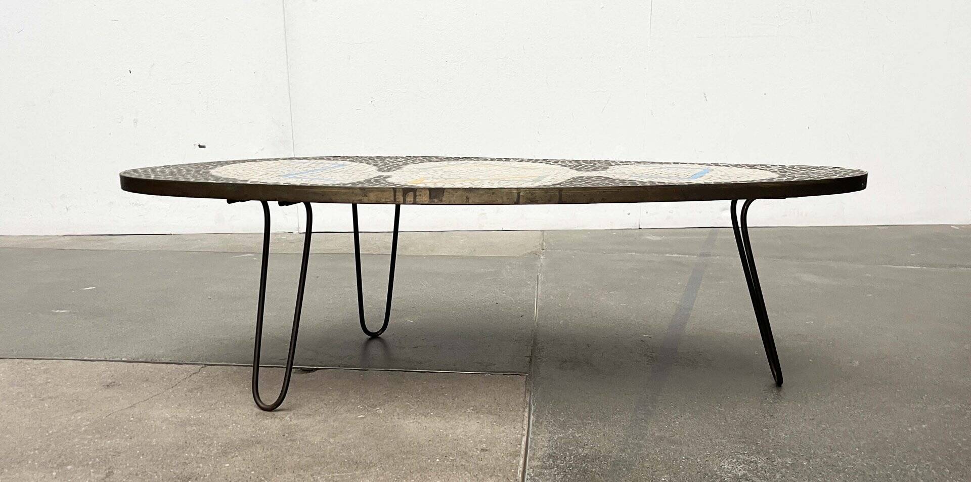 Mid-Century German Mosaic Couch Table from Berthold Müller Oerlinghausen, 1960s