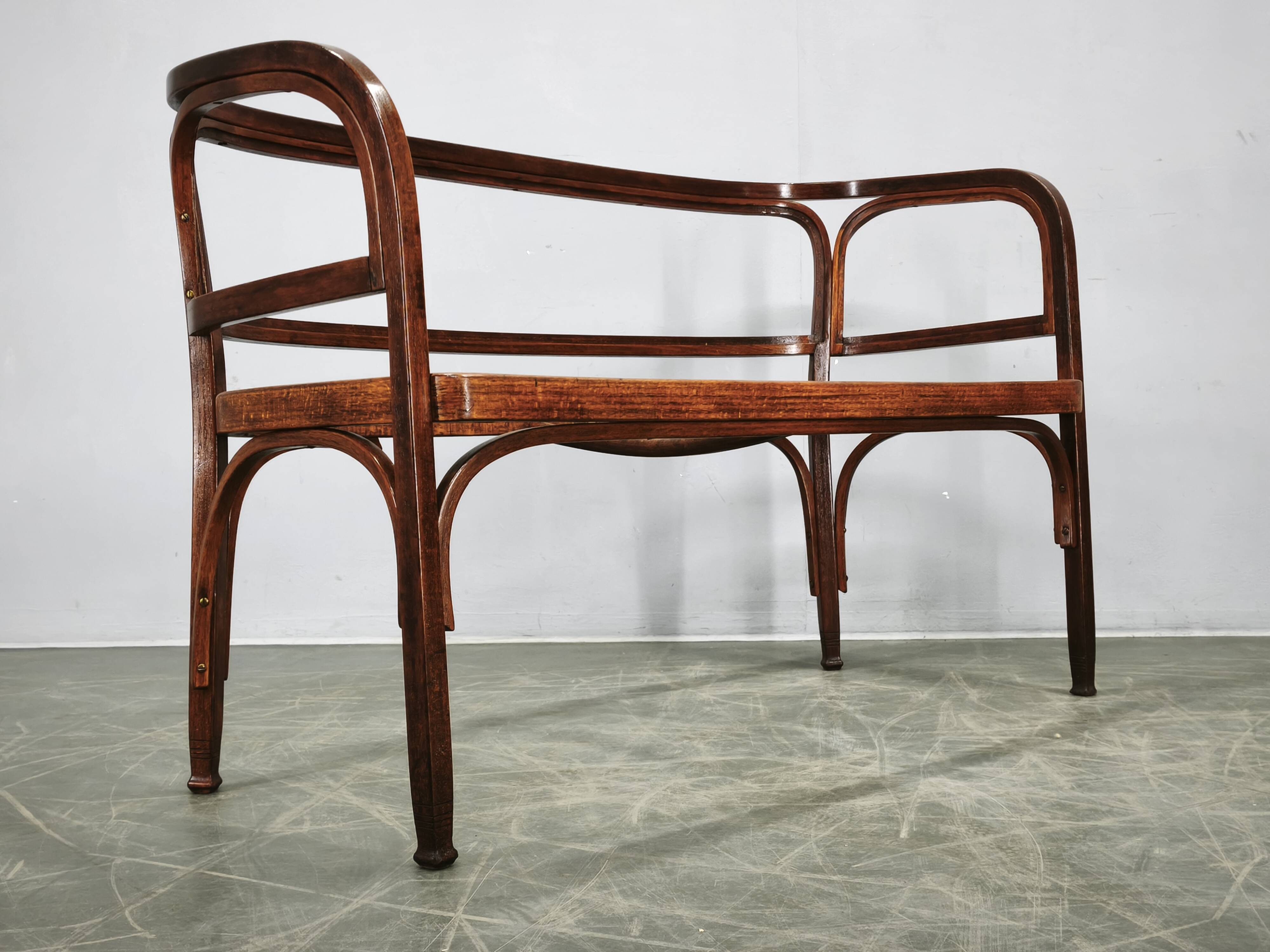 Gustav Siegel Model 715/C Settee for Jacob & Josef Kohn, circa 1901