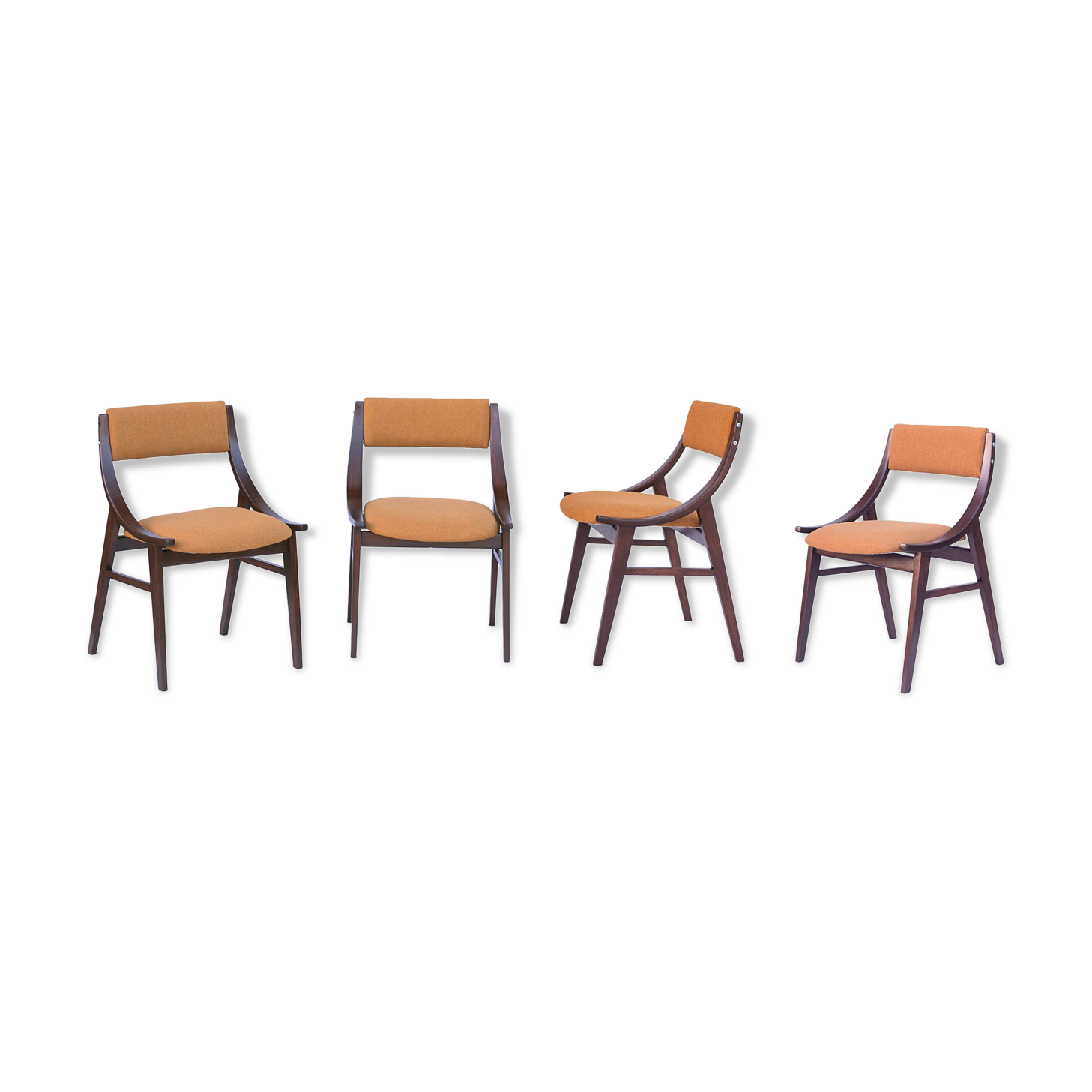 Set of 4 chairs retapissees