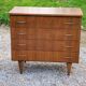 Vintage chest of drawers from the 50s/60s in oak 4 drawers feet bobbin