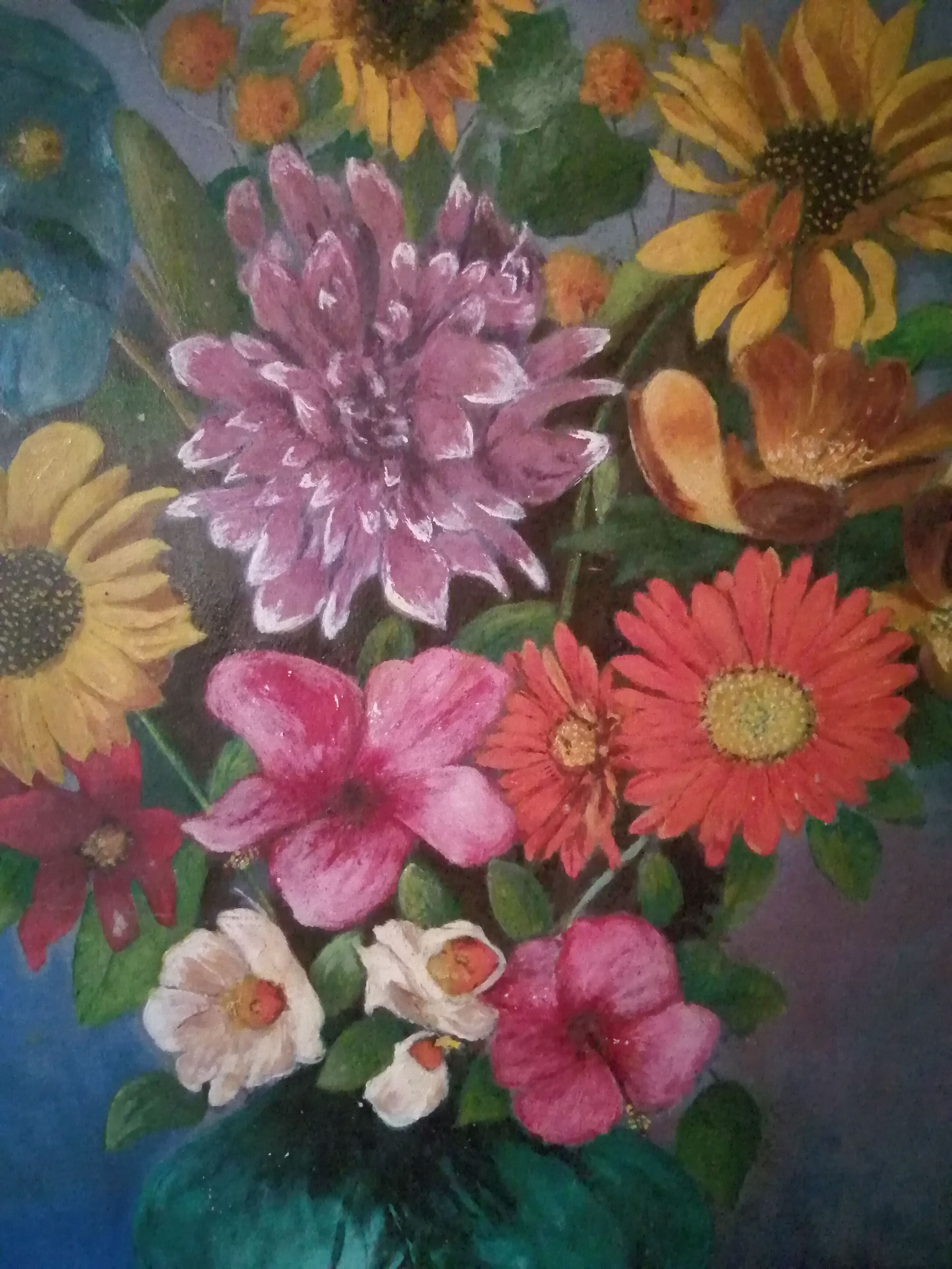 Painting flowers