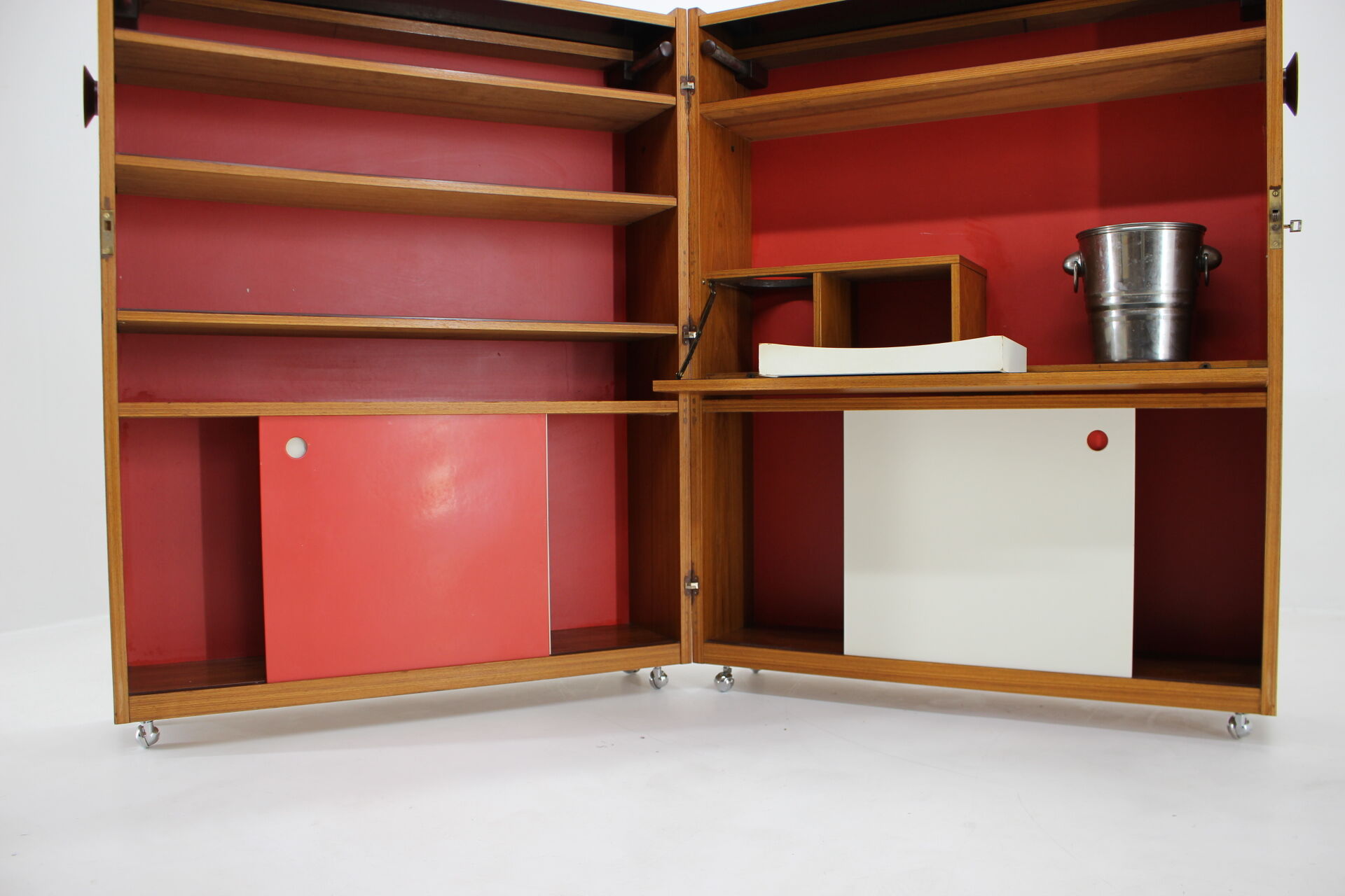 Teak folding bar by Johannes Andersen, Denmark 1960