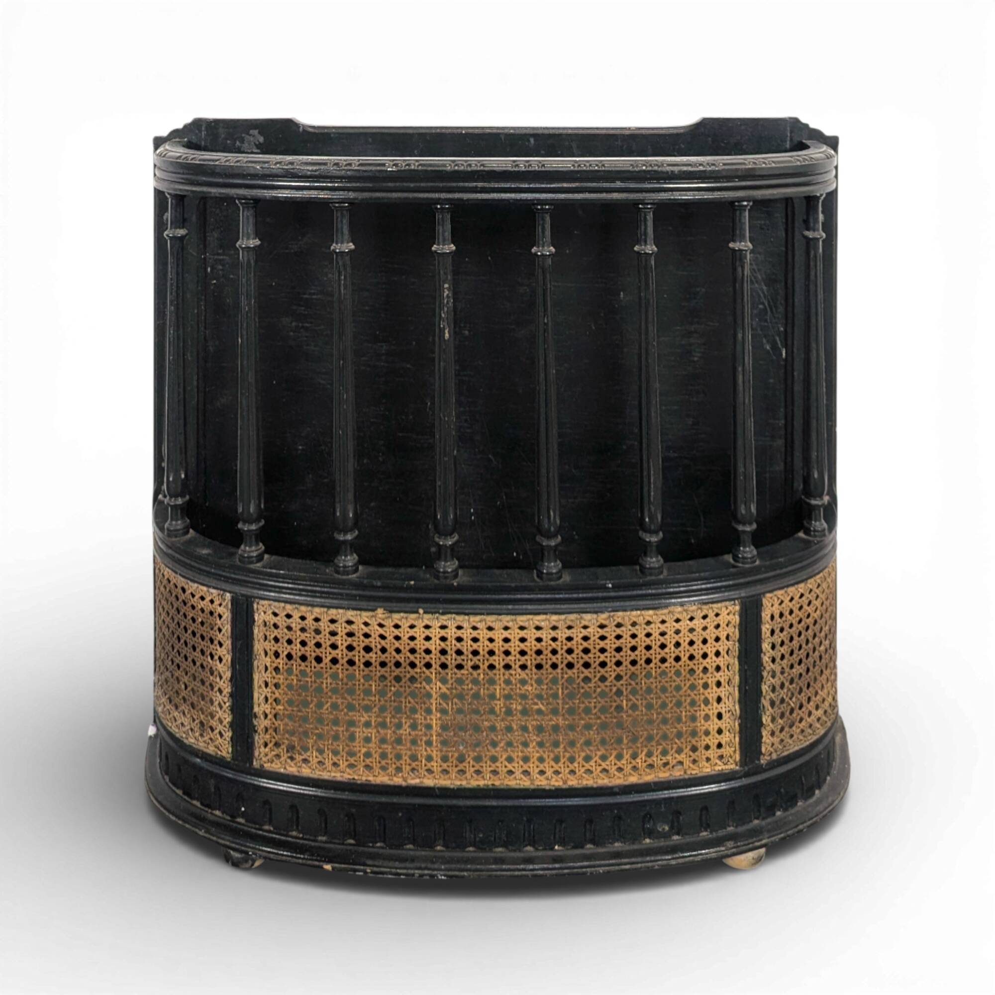 Napoleon III umbrella stand in blackened wood