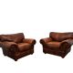 Ensemble de 2 fauteuils en cuir tchèque XL