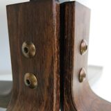 Ottoman Unico in chocolate colored leather