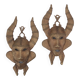 Pair of African brass masks, 1970s