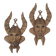 Pair of African brass masks, 1970s