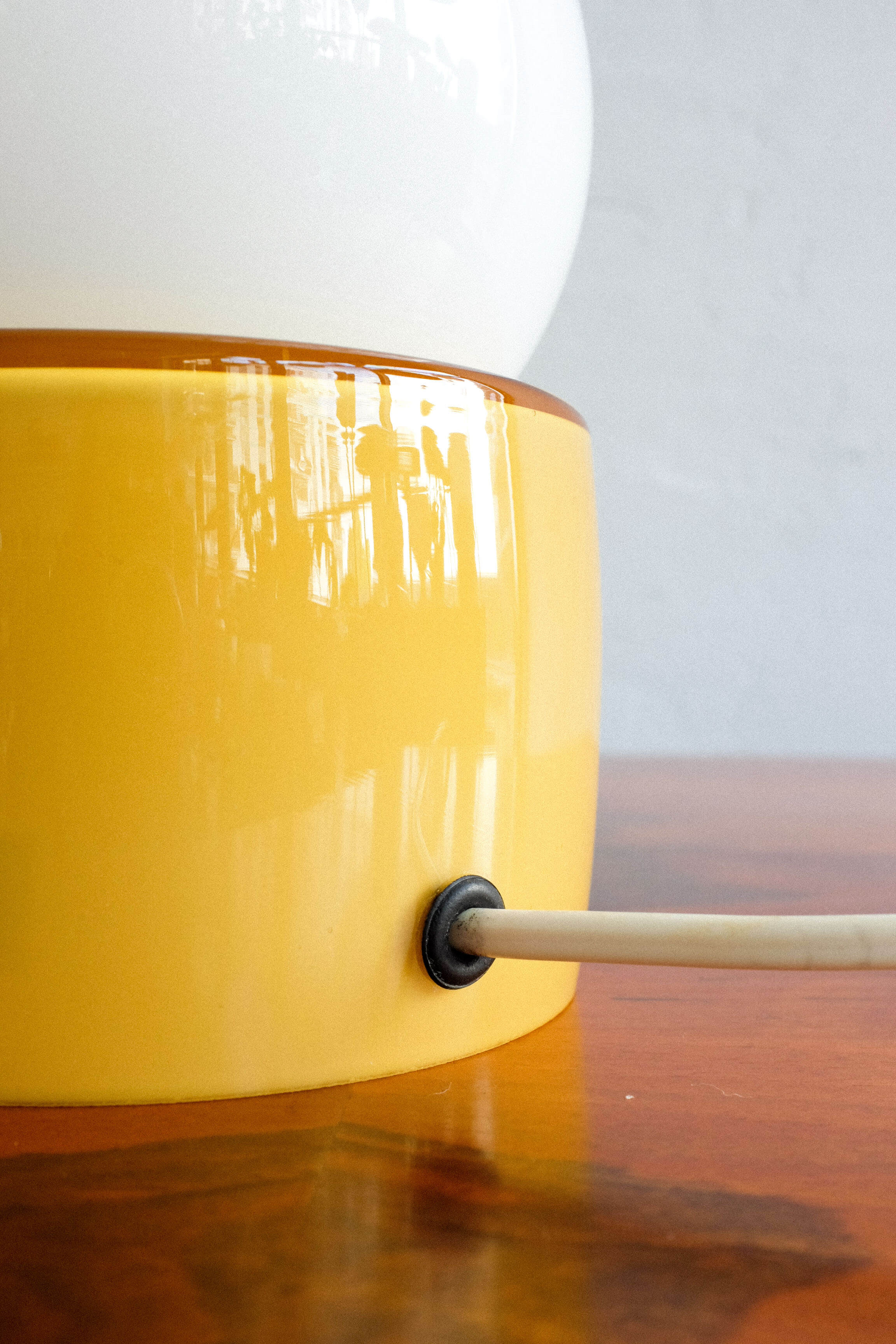 Czechoslovak glass table lamp by Osvětlovací Sklo, 1970s