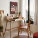 Leather and wood chair
