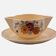 Vintage ceramic sauce boat from Saint-Amand in cream with floral patterns.