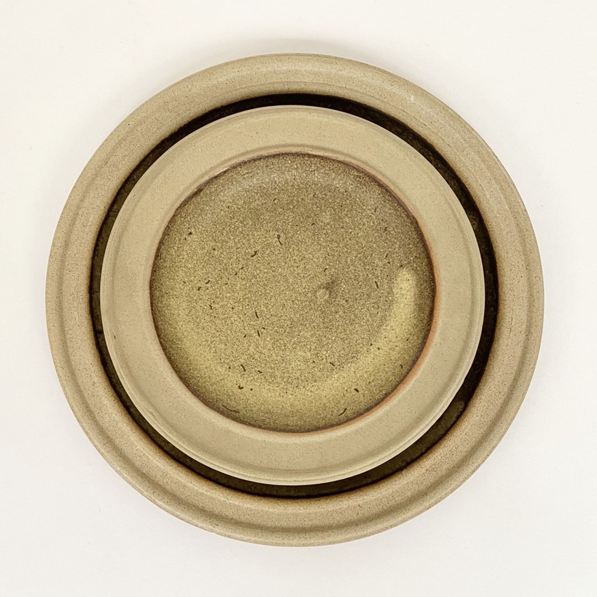 Vintage stoneware serving plates from the 70s