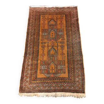 Rare Vintage Persian Church Pattern Rug