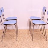 Chaises de café en formica coloré tchécoslovaque du milieu du siècle, 1960, ensemble de 4