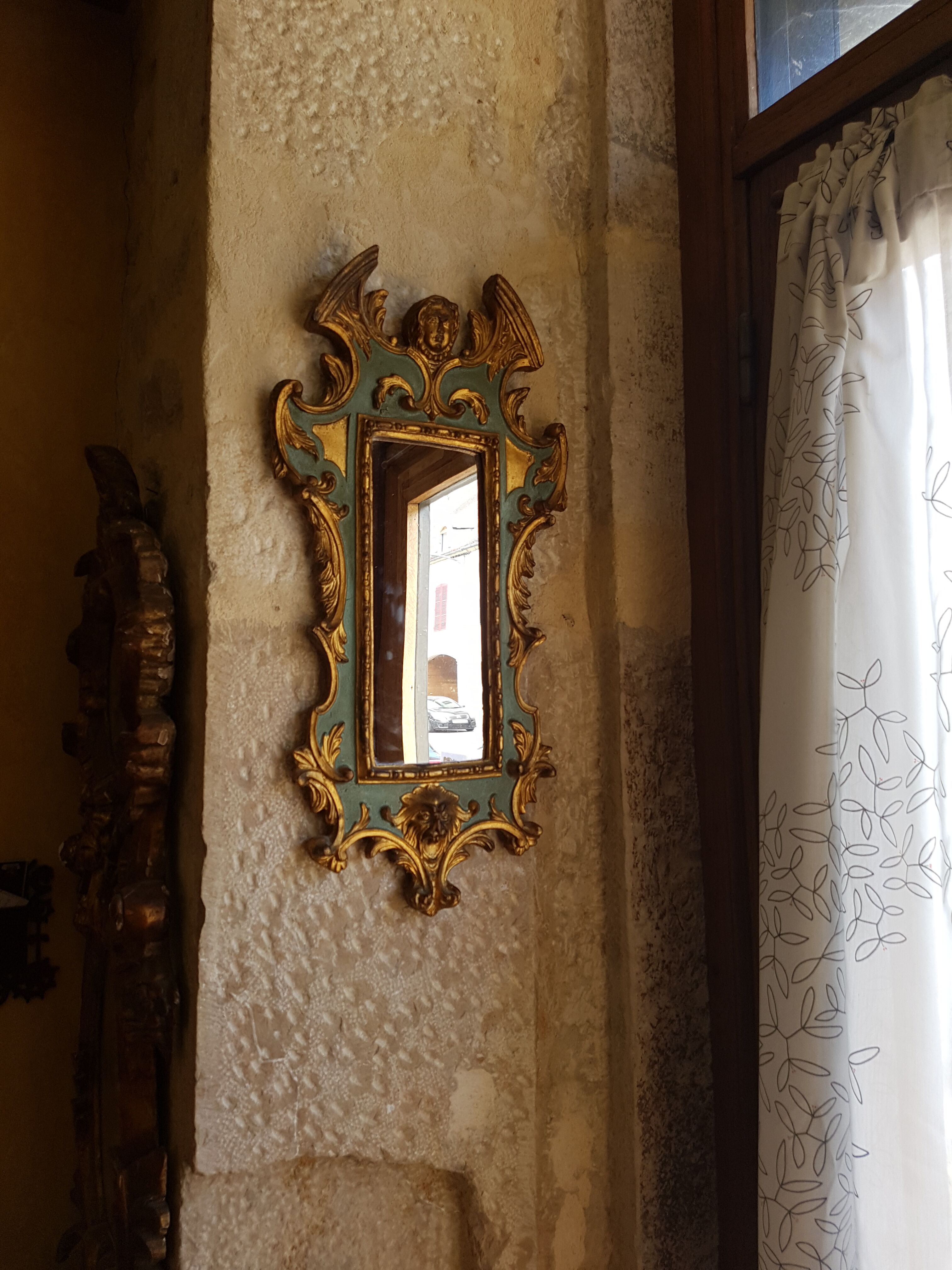 Small Italian Baroque mirror 63x32cm