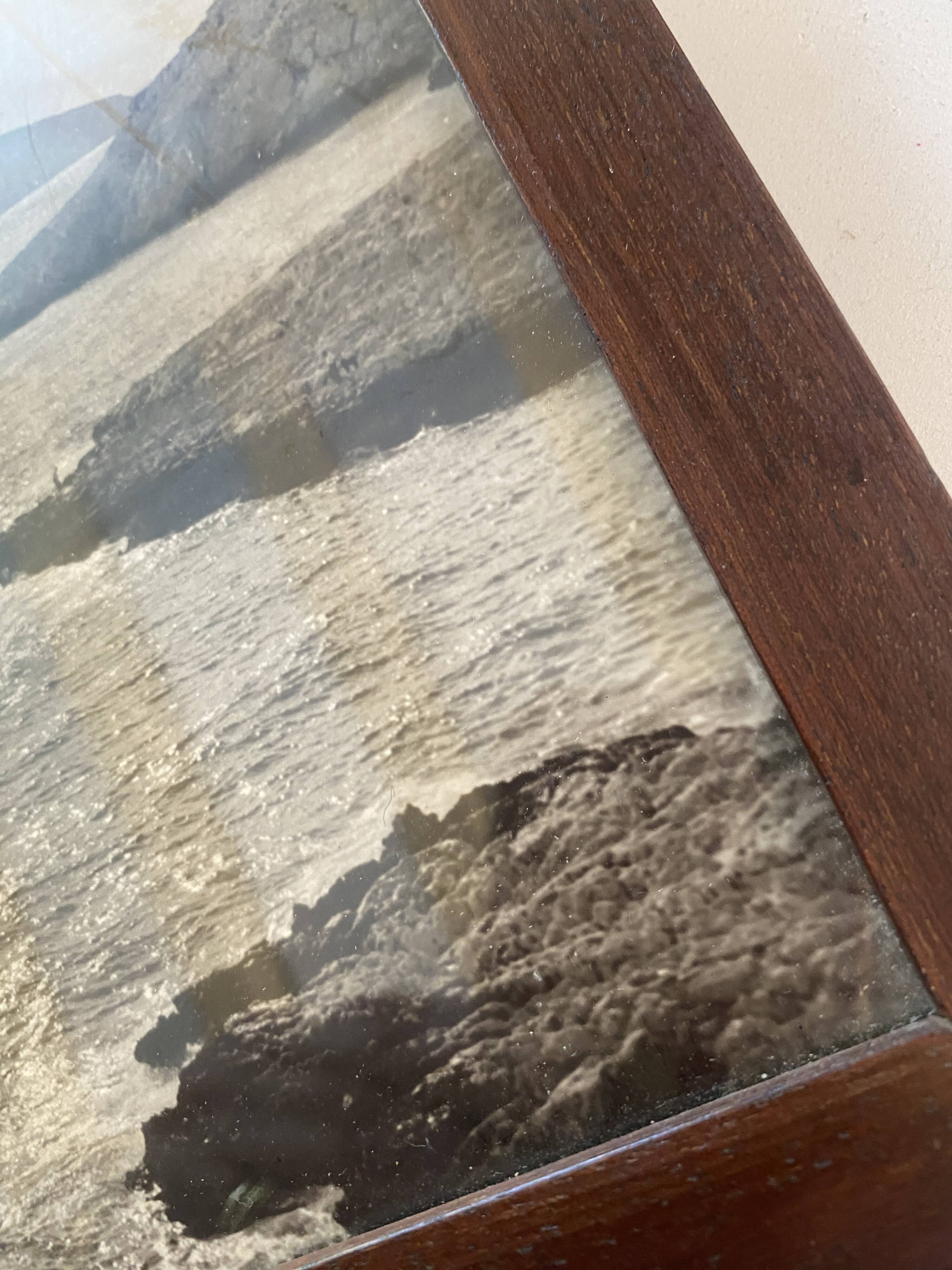 Old photo under glass