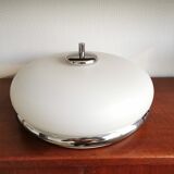 Vintage ceiling lamp in opaline design 70