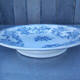 Old Sarreguemines earthenware compote dish, Bertha pattern