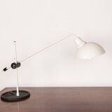 Tilting desk lamp in white metal 1960.