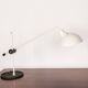 Tilting desk lamp in white metal 1960.