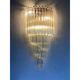 Set of Two Venetian "Quadriedro" Twist Murano Glass Wall Sconces