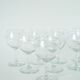 Set of 9 old wine glasses, engraved, 1940
