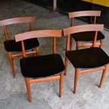 Series of 4 chairs by Hans Olsen for Frem Rojle