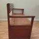 Vintage chest bench with backrest and armrests