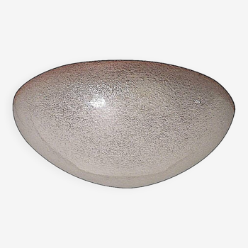 Italian domed ceiling or wall light in frosted Mazzega Murano glass, 1960s