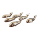 set of 6 vintage stainless steel whale knife rests - whale shape