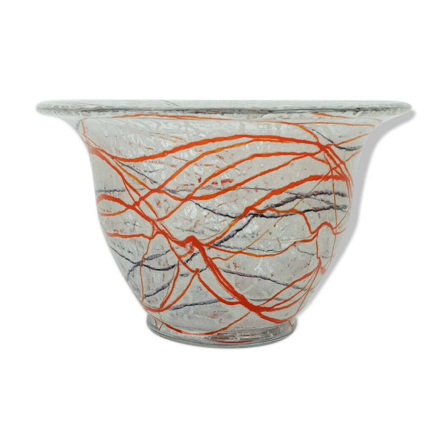 loetz klostermühle art deco glass VASE or bowl 1930s orange red purple white