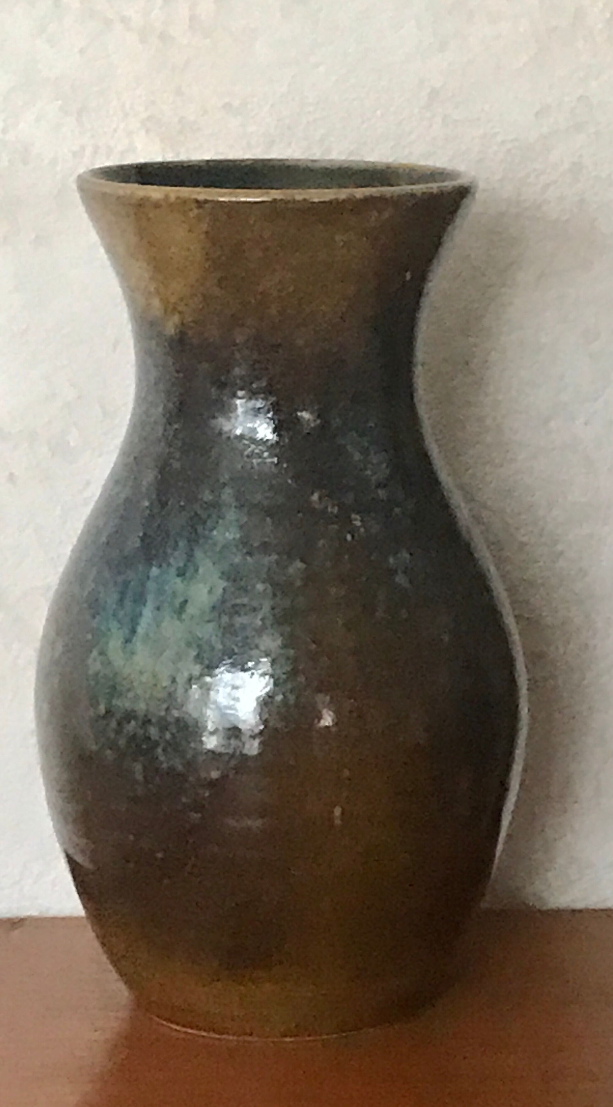 Vase in enamelled earthenware sandstone