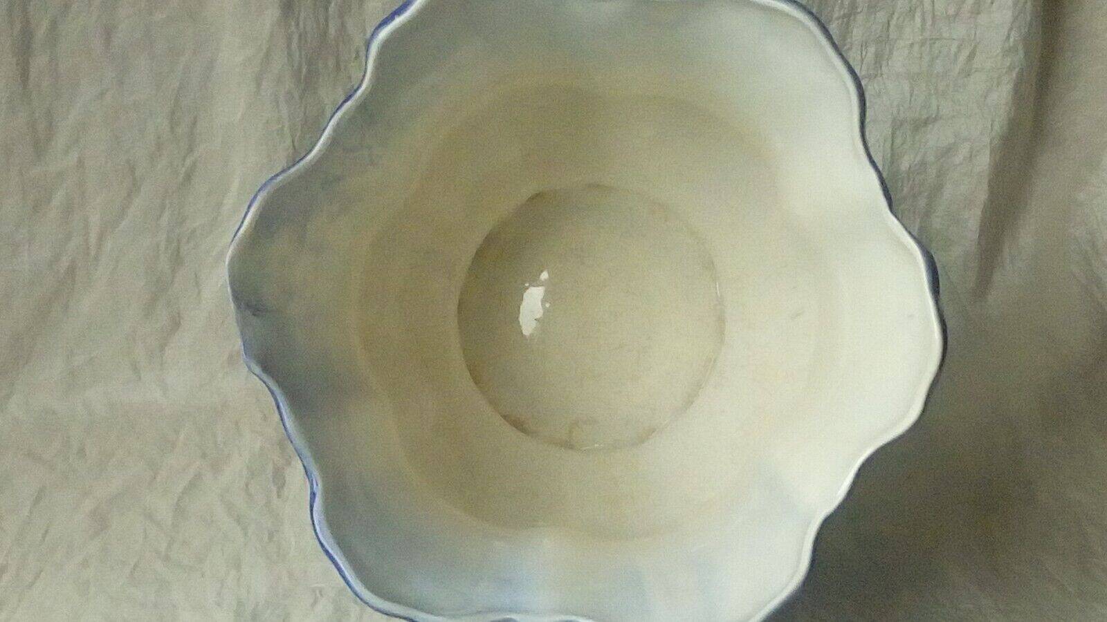 English earthenware planter stafforshire england floral decor