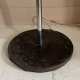 Monix vintage adjustable floor lamp, chrome and brown lacquered metal