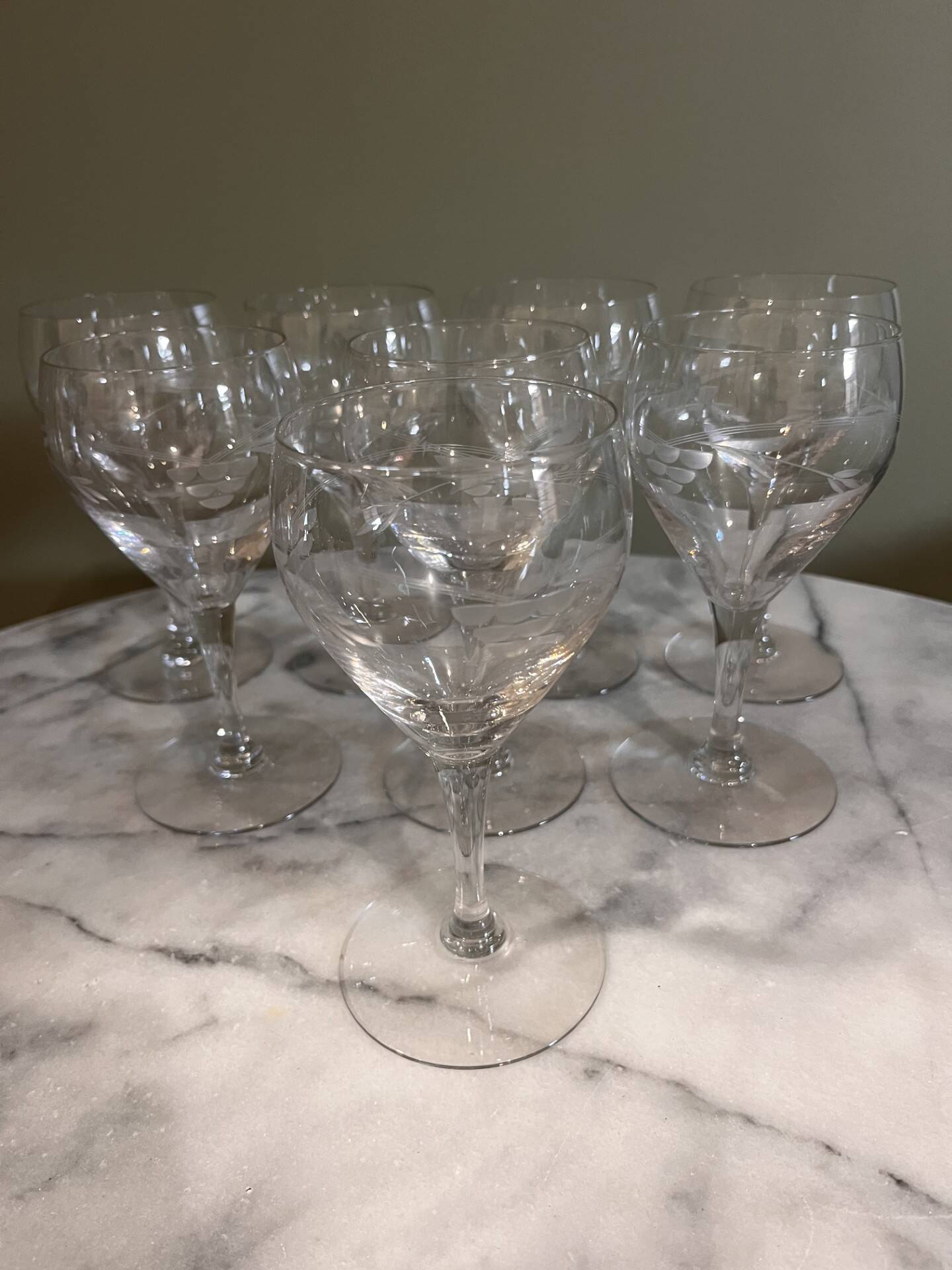 Antique engraved glasses