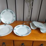 set of 3 half-porcelain ravines of Saint Amand from the 1930s