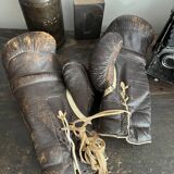 Old pair of leather boxing gloves