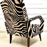 Vintage 50s zebre armchair