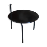 Folding black metal coffee tables with handle, 80s
