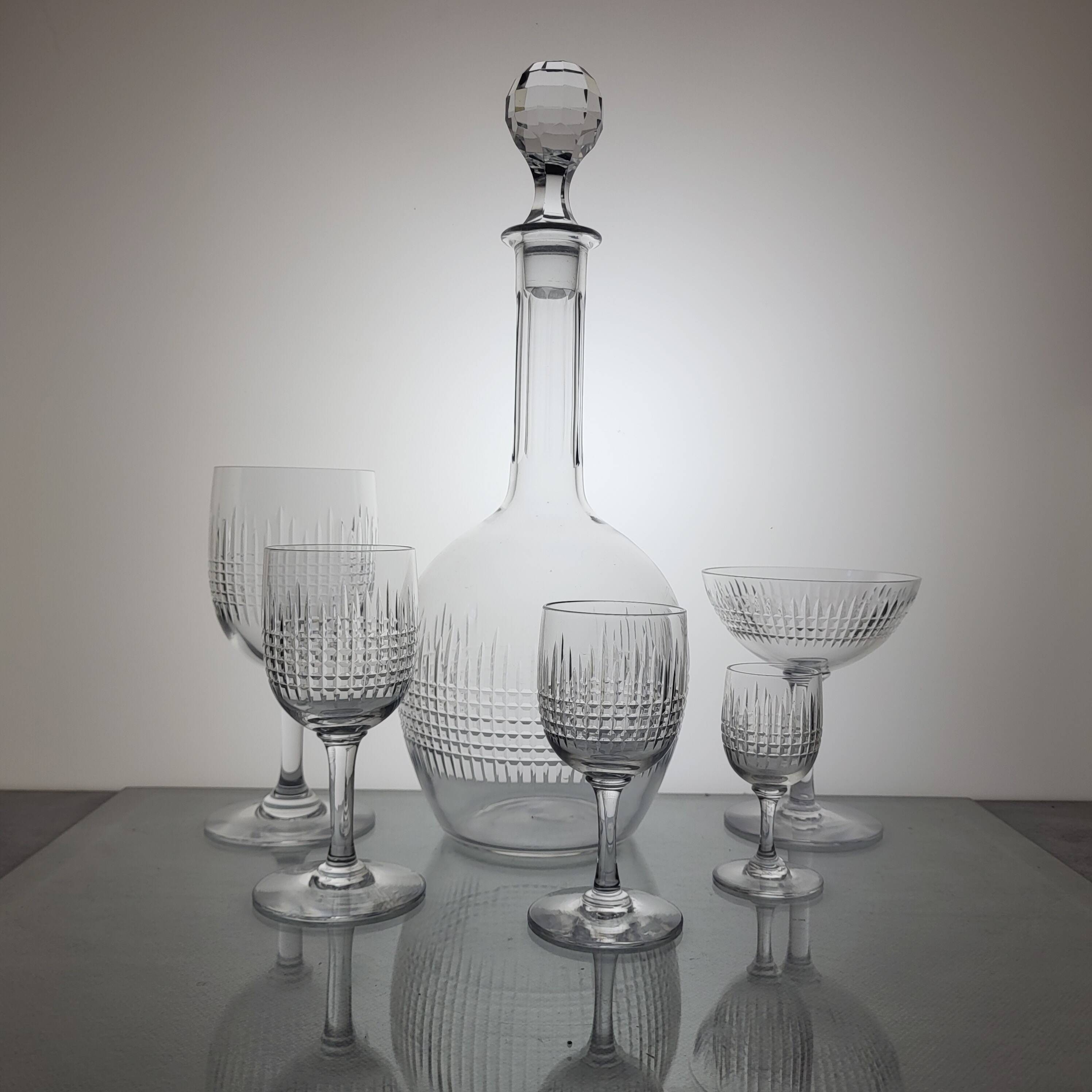 31-piece Baccarat crystal glassware set, Nancy model