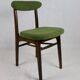 Green olive boucle dining chair from rajmund halas, 1970s,