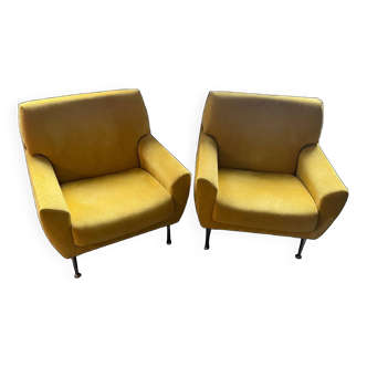 Pair of vintage art deco armchairs