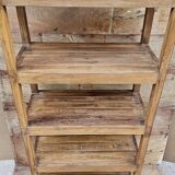Ancien rack, étagère d'atelier en teck birman