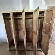 Wooden changing rooms