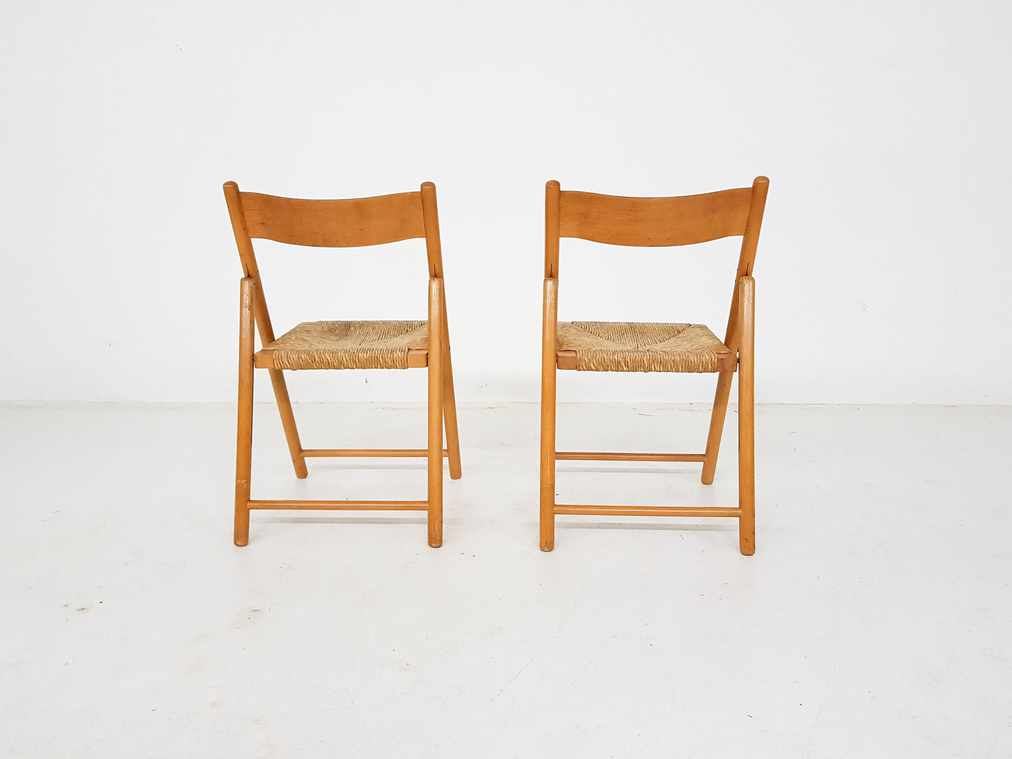 Ensemble de 2 chaises pliantes en hêtre