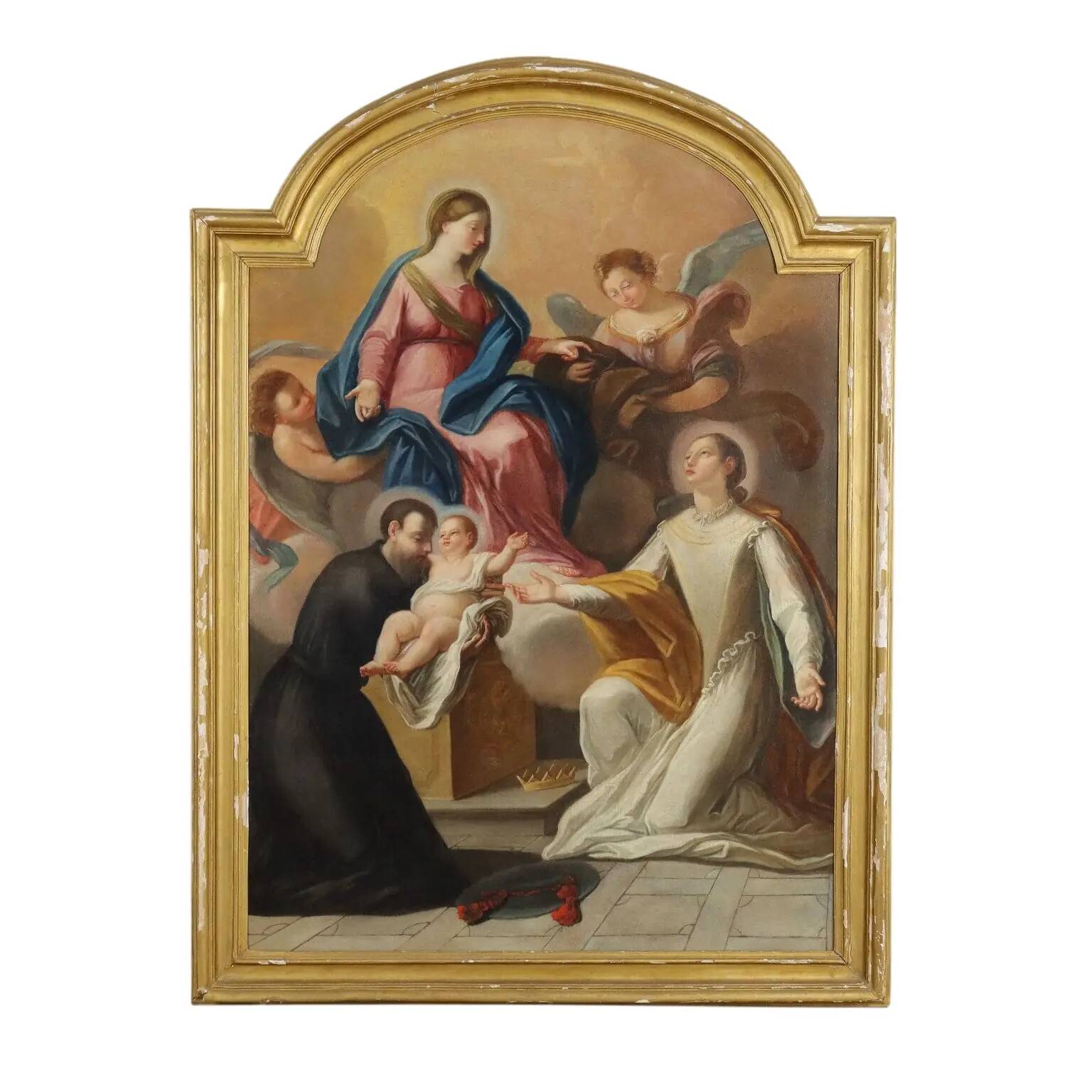 Religious subject, oil on canvas, Italy 17th-18th century