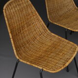 Mid-Century Wicker Chairs by Gian Franco Legler, 1950s. Set of 4