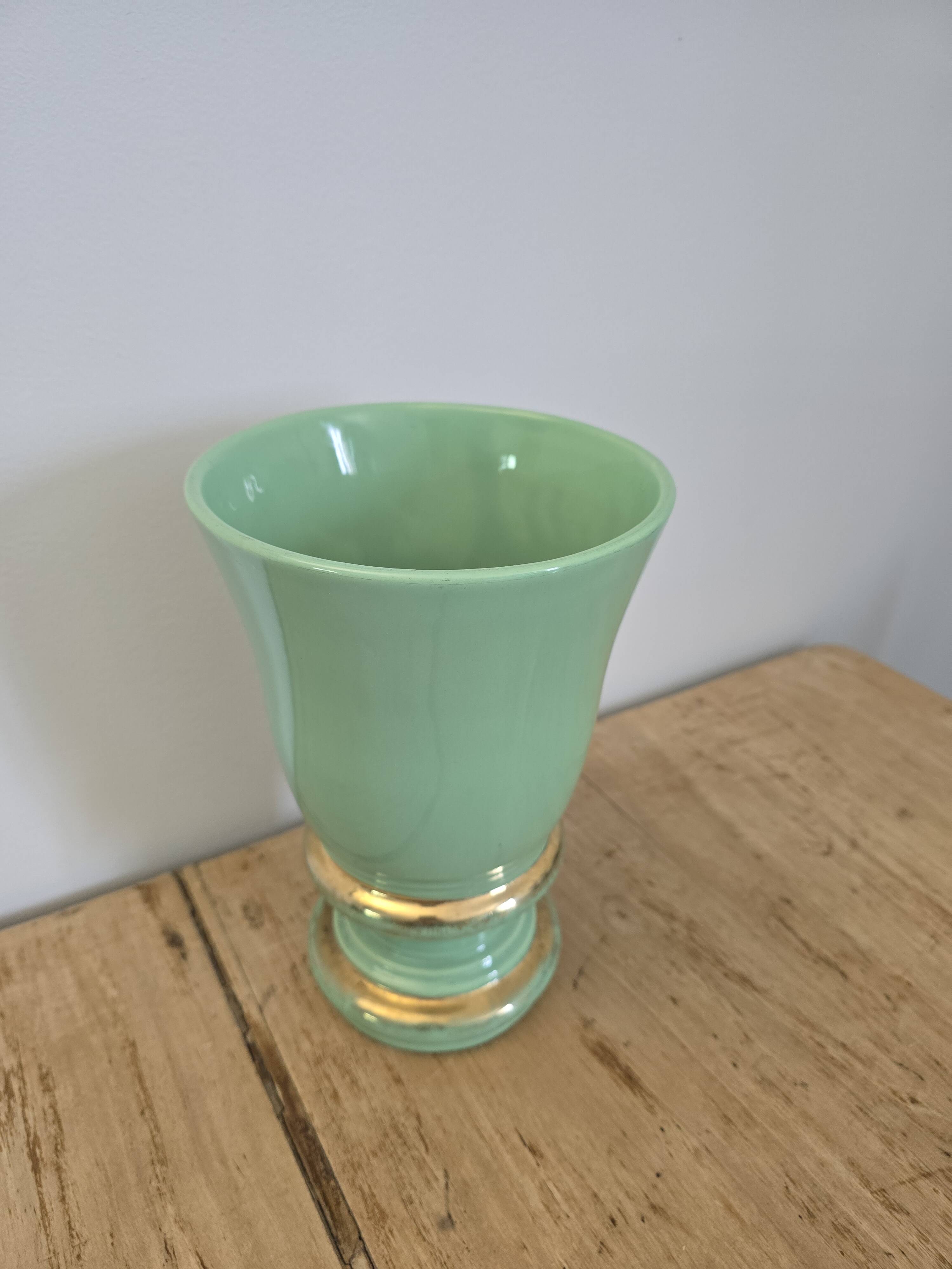 Vase vert céramique Saint Clément