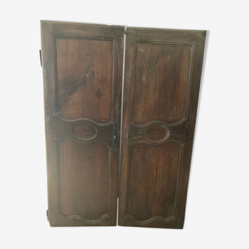 Pair of old walnut doors